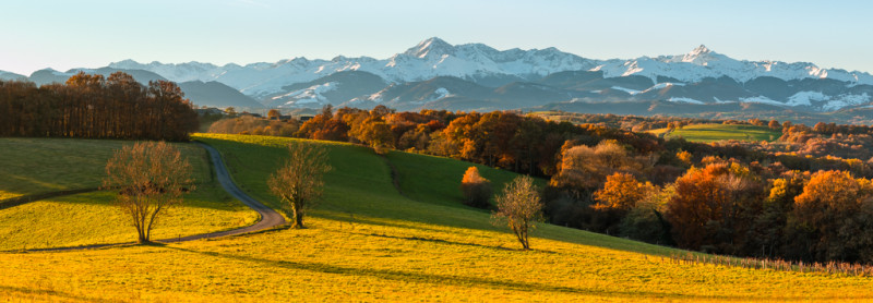 Chaîne des Pyrénées depuis Barbazan dessus Chaîne des Pyrénées depuis Barbazan dessus